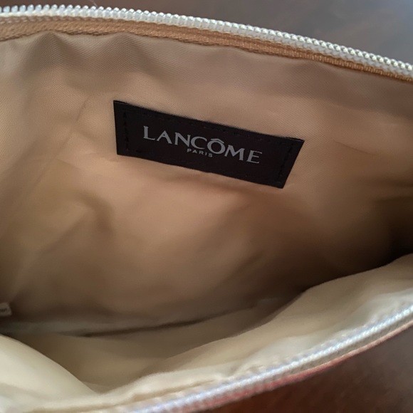NWT! Lancome brand metallic gold tone zippered bag/pouch - Picture 3 of 12